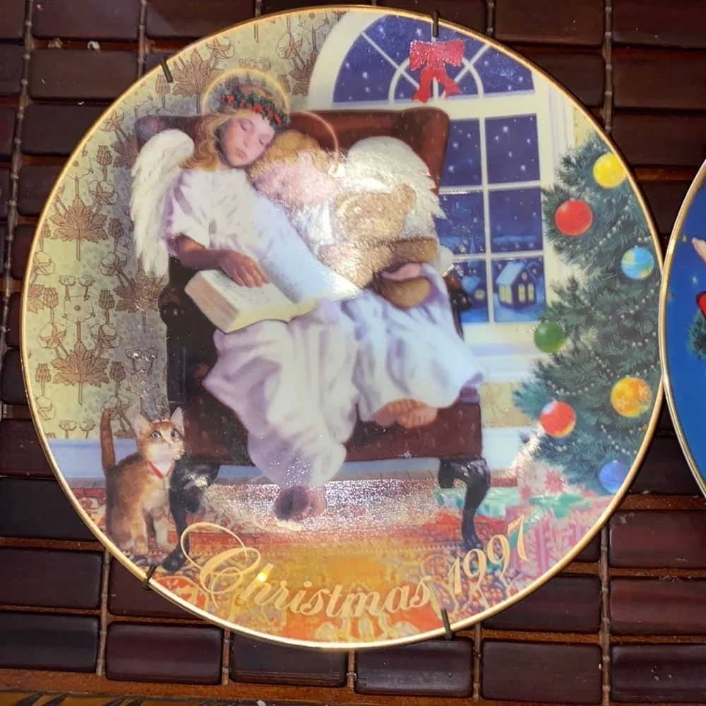 Avon 1997 and 1995 Christmas Plates
